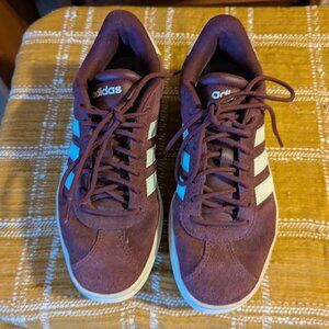 Adidas Burgundy VL Court Sneakers, 7.5